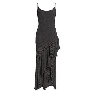 Alice + Olivia Ginger Mini Dot Dress Black NWT